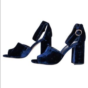 Joie blue velvet heels